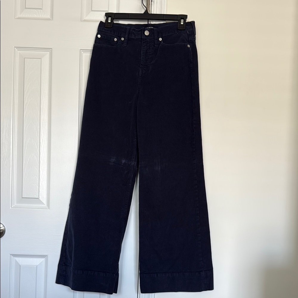 J.Crew corduroy Wide-Leg Navy Pants